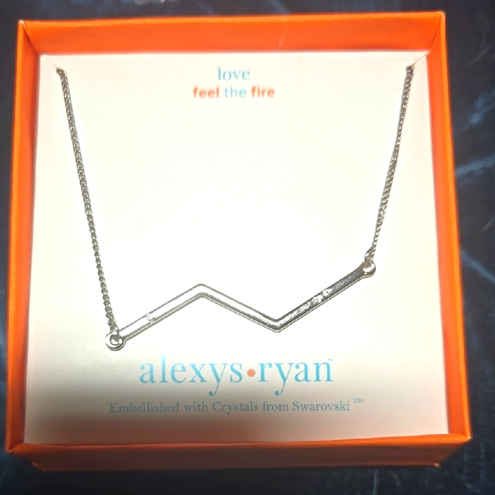 Silver Necklace with Swarovski Crystals